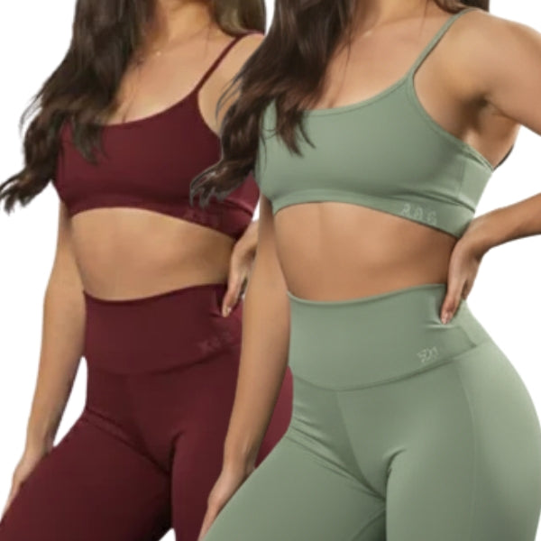 Kit Conjunto Poliamida Top Alcinha + Calça Empina Bumbum