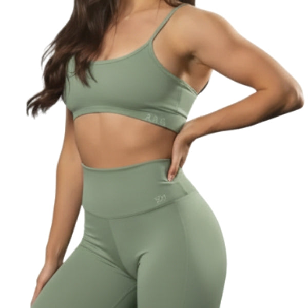 Conjunto Poliamida Top Alcinha + Calça Empina Bumbum