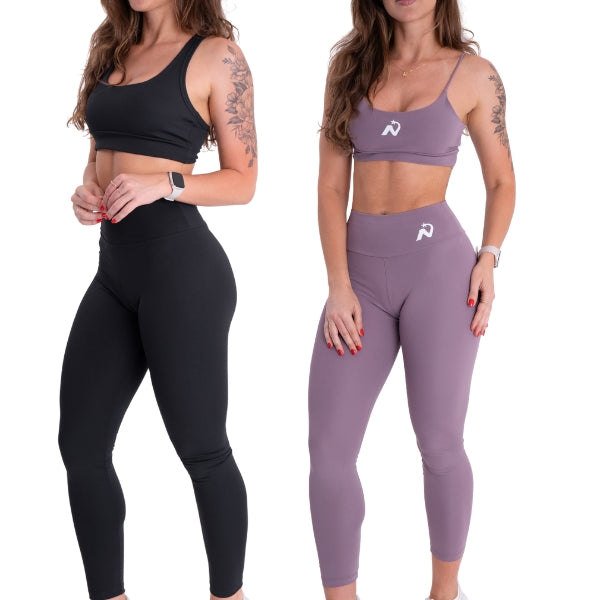 Kit Conjunto Poliamida Top Nadador + Calça Com Bolso Lateral