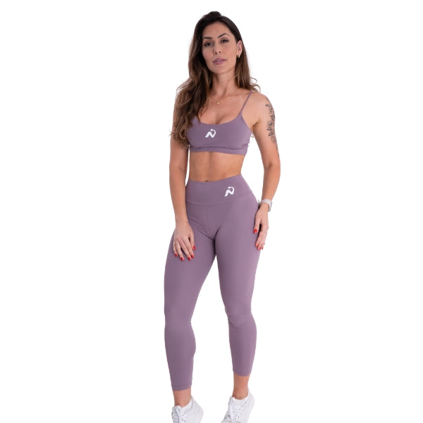 Conjunto Poliamida Top Nadador + Calça Com Bolso Lateral