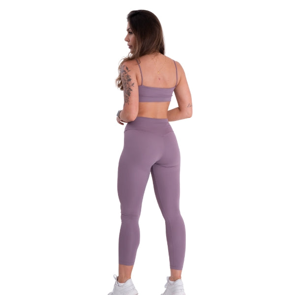 Conjunto Poliamida Top Nadador + Calça Com Bolso Lateral