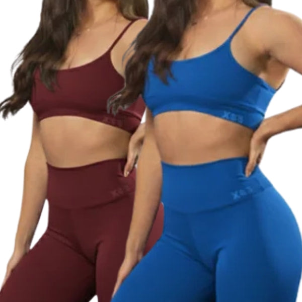 Kit Conjunto Poliamida Top Alcinha + Calça Empina Bumbum
