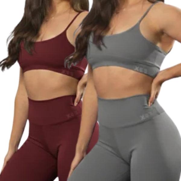 Kit Conjunto Poliamida Top Alcinha + Calça Empina Bumbum