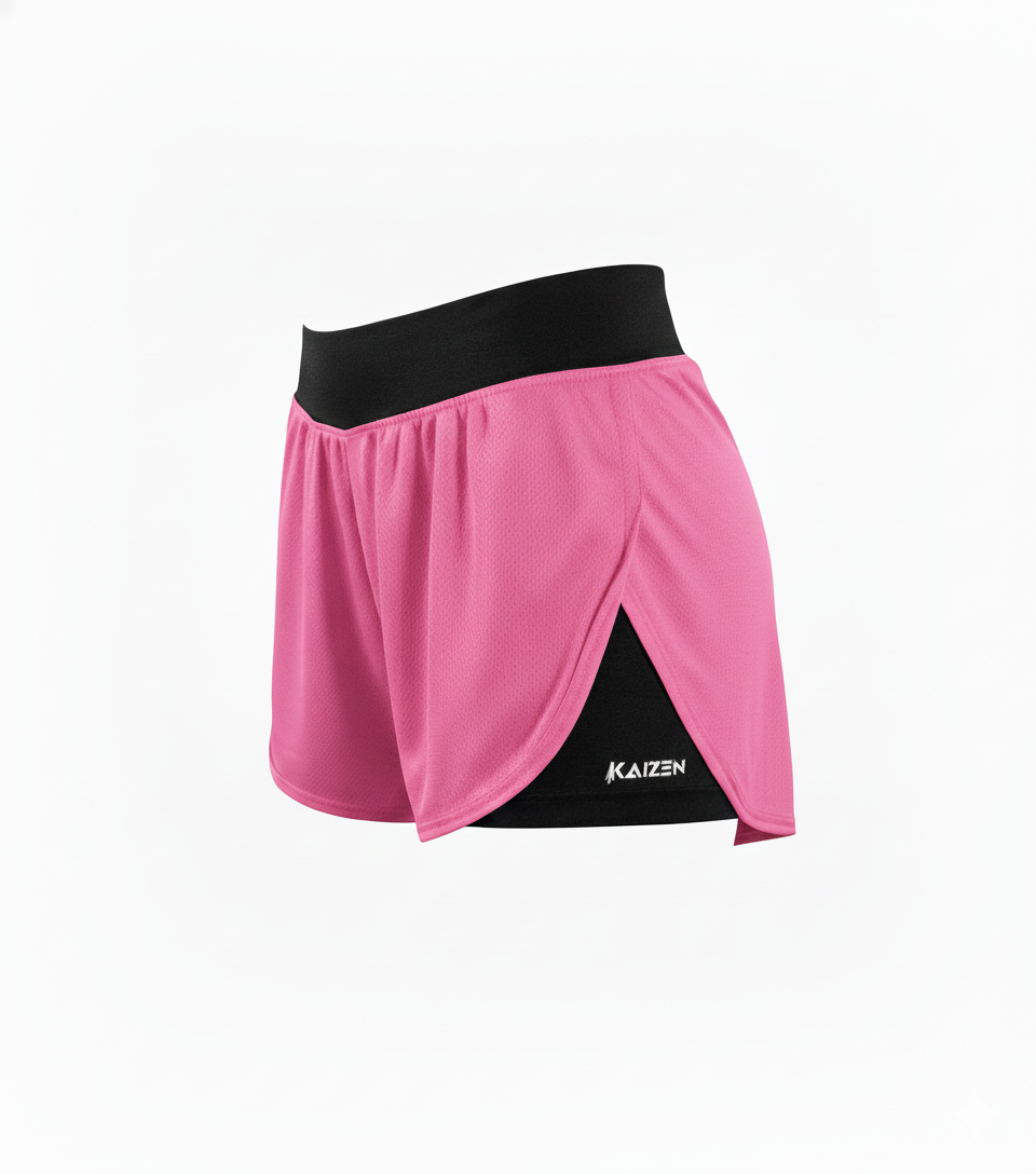 Short Feminino 2 em 1 Antiassaduras Dry Fit c/ Bolso Celular - Academia e Corrida [50% OFF + FRETE GRÁTIS]