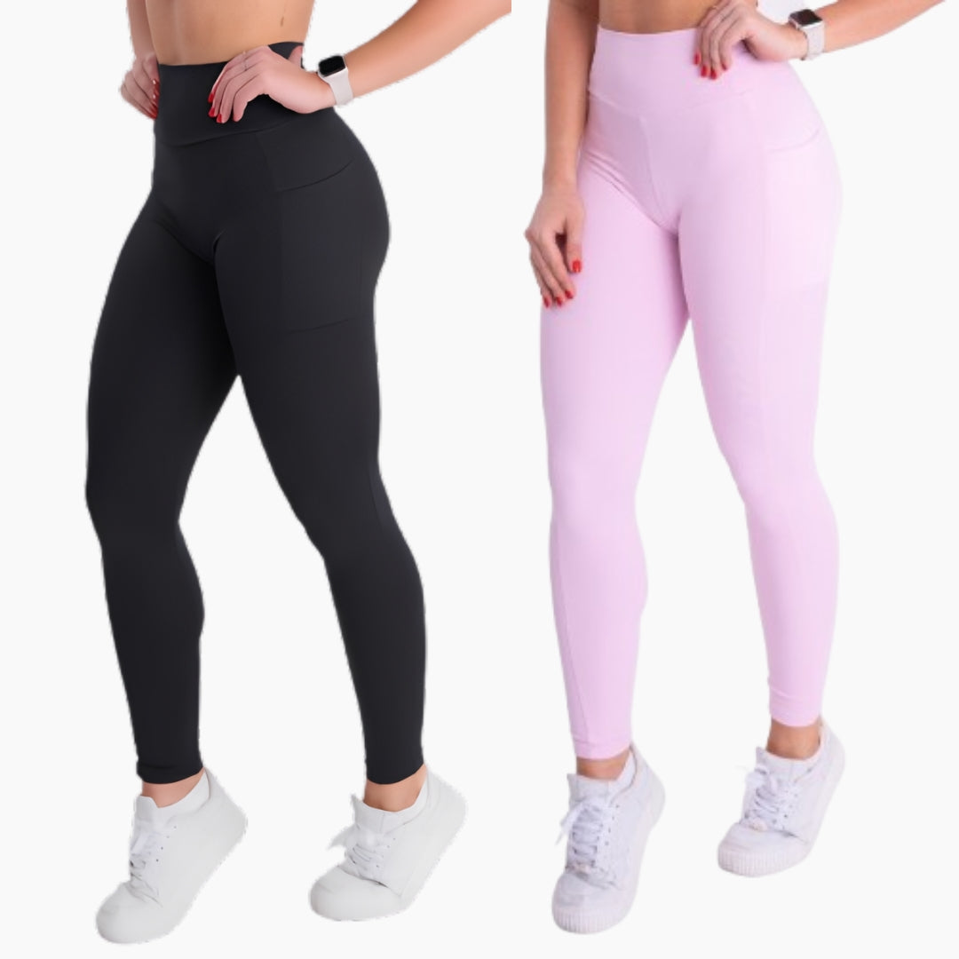 Kit 2 Leggings SUPLEX LISA zero transparência [Pague 01, leve 02]