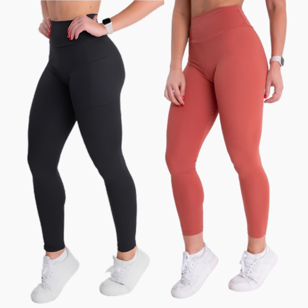 Kit 2 Leggings SUPLEX LISA zero transparência [Pague 01, leve 02]