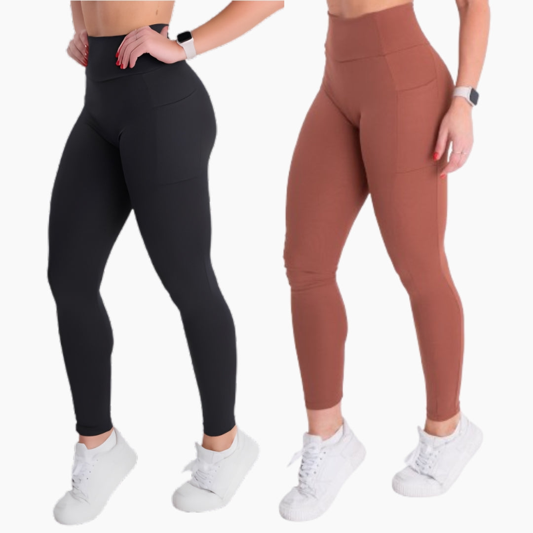 Kit 2 Leggings SUPLEX LISA zero transparência [Pague 01, leve 02]